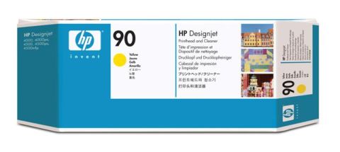HP C5057A, No.90, Printhead Cleaner Yellow, Designjet 4000, 4500, 4520- Original