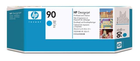 HP C5055A, No.90, Printhead Cleaner Cyan, Designjet 4000, 4500, 4520- Original 