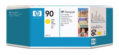 HP C5065A, No.90 Ink Cartridge HC Yellow, Designjet 4000, 4500, 4520- Original