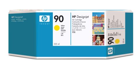 HP C5064A, No.90, Ink Cartridge Yellow, Designjet 4000, 4500, 4502- Original 