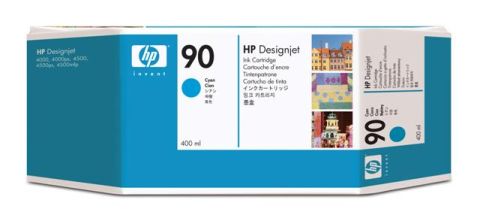 HP C5061A, No.90, Ink Cartridge HC Cyan, Designjet 4000, 4500, 4502- Original 