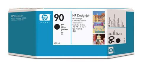 HP C5058A, No.90, Ink Cartridge Black, Designjet 4000, 4500, 4520- Original 
