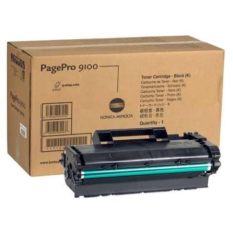 Konica Minolta 1710497001, Toner Cartridge Black, PagePro 9100- Original