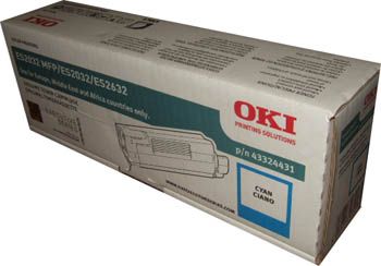 Oki, 43324431, Toner Cartridge Cyan, Es2032, ES2232, ES2632, ES5460- Original