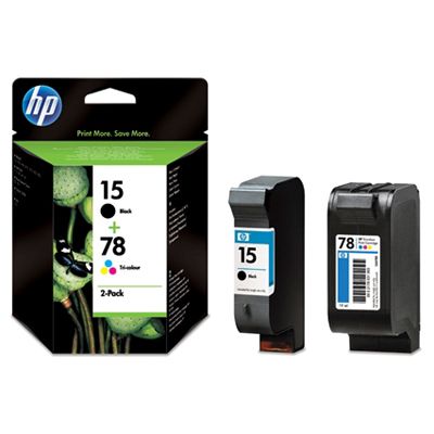 HP SA310AE No.15 / No.78 Ink Cartridge - Black & Tri-Colour Multipack Genuine 