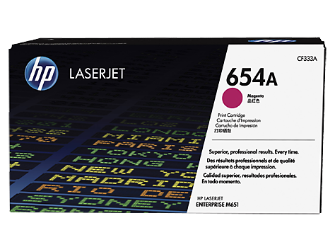 HP CF333A, 654A, Toner Cartridge Magenta, M651dn, M651n, M651xh- Original