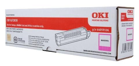 Oki 44059106 Toner Cartridge Magenta, C810, C830- Genuine 