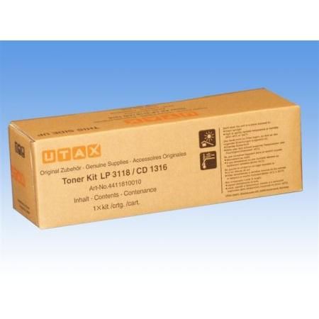 UTAX 4411810010, Toner Cartridge- Black, CD1316, LP3118- Original