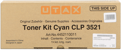 UTAX 4452110011, Toner Cartridge- Cyan, CLP 3521- Original