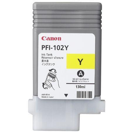 Canon PFI102Y, Ink Cartridge Yellow, ImagePROGRAF iPF500, iPF600, iPF700, iPF755- Original