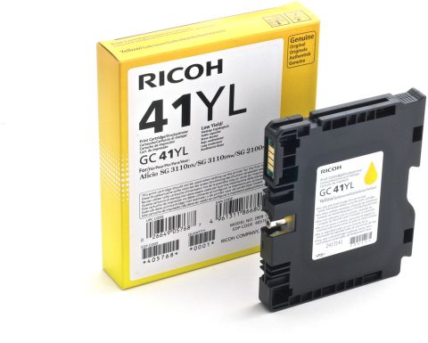 Ricoh 405768, Ink Cartridge Yellow, GelJet SG2100N, SG3100, SG3110DN- Original