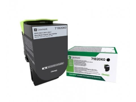 Lexmark 71B20K0, Return Program Toner Cartridge Black, CS317, CS417, CX517- Original