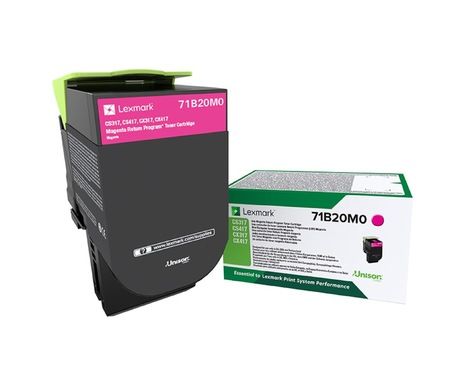 Lexmark 71B20M0, Return Program Toner Cartridge Magenta, CS317, CS417, CX517- Original