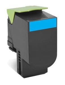 Lexmark 802SC, Return Program Toner Cartridge Cyan, CX410, CX510- Original 