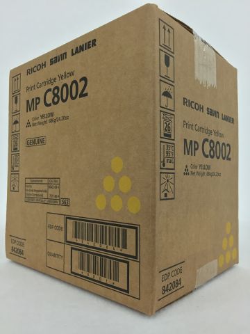 Ricoh 842084, Toner Cartridge Yellow, MP C6502SP, C8002SP- Original