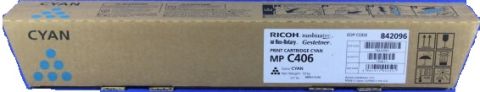 Ricoh 842096, Toner Cartridge Cyan, MP C306, C307, C406- Original