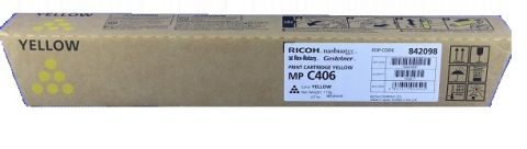Ricoh 842098, Toner Cartridge Yellow, MP C306, C307, C406- Original