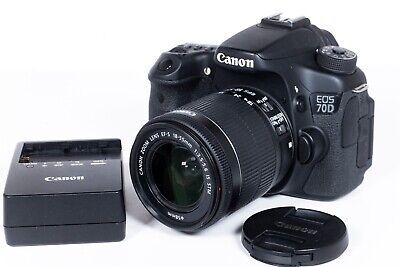 Canon 8469B009AA, EOS 70D Camera  18-55 mm IS STM Lens +55/250 zoom lens/carrying bag  