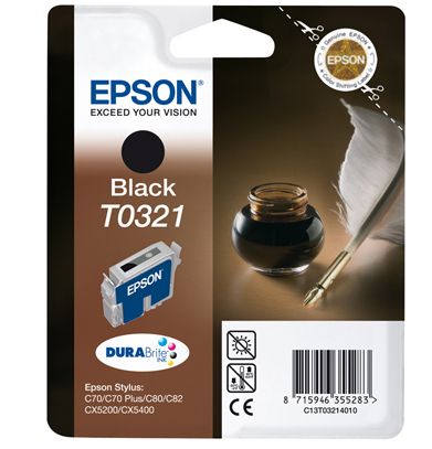 Epson T321 Ink Cartridge - Black Genuine 