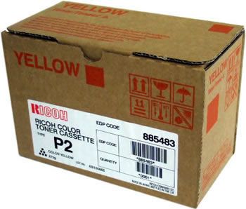 Ricoh 885483  Toner Cartridge HC Yellow, Type P2, 2228C, 2232C, 2238C - Genuine 