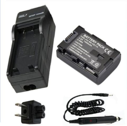 Battery + Charger for JVC Everio GZ-E105, GZ-EX310, GZ-E505