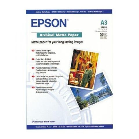 Epson C13S041344, Paper Matt Archival, A3, Stylus Photo 2000P, Pro7500, Pro9500