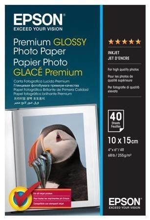 Epson C13S042153, Photopaper Glossy Premium, 10x15, 40 sheet, 255g/qm 