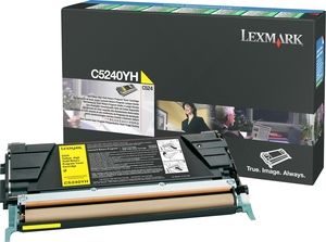 Lexmark C5240YH, Toner Cartridge HC Yellow, C524, C532, C534- Original