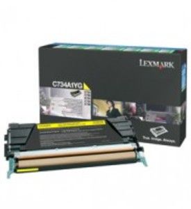 Lexmark C734A1YG, Return Program Toner Cartridge Yellow, C734, C736, X736, X738- Original