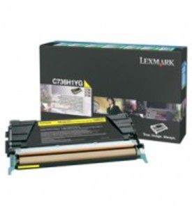 Lexmark C736H1YG, Toner Cartridge HC Yellow, C736, X736, C738, X738- Original 