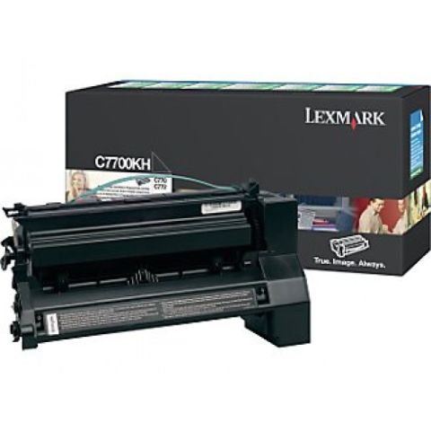 Lexmark C7700KH, Return Program HC Toner Cartridge Black, C770, C772, C722- Original