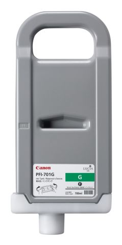 Canon 0907B001, PFI-701G Ink Cartridge, iPF8000, iPF8100, iPF9000, iPF9100 - Green Genuine