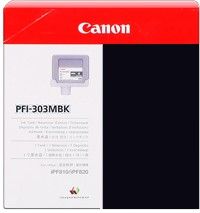 Canon iPF810, iPF815, iPF820, iPF825 PFI303MBK Ink Cartridge - Black Matte Genuine (2957B001AA)