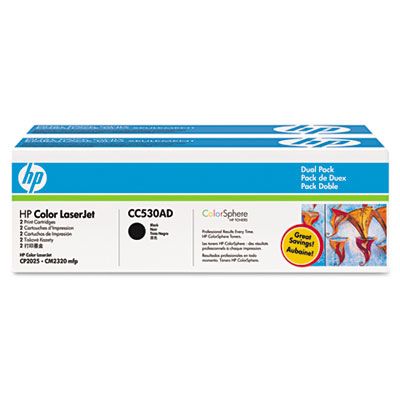 HP CC530AD, Toner Cartridge- Black Multipack, CM2320, CP2020, CP2025- Original