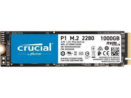 Crucial CT1000P1SSD8, P1 M.2 1000 GB PCI Express 3.0 NVMe