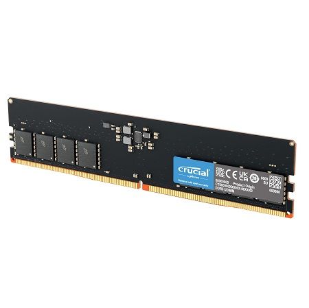 Crucial CT16G56C46U5, RAM 16GB DDR5 5600 MHz CL46 (16Gbit) Desktop Memory Black 