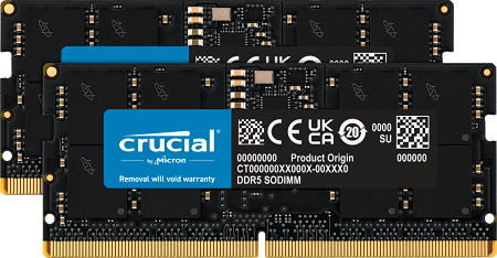 Crucial CT2K48G56C46S5, 96GB Kit (2x48GB) DDR5-5600 SODIMM CL46 (16Gbit)