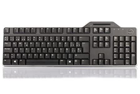 Dell KB813 Smartcard- keyboard- UK/Irish In Black with Silver trim