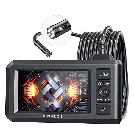 DEPSTECH DS300DL, Dual Lens Industrial Endoscope, 1080P Digital Borescope Inspection Camera with 7.9mm IP67 Waterproof Camera