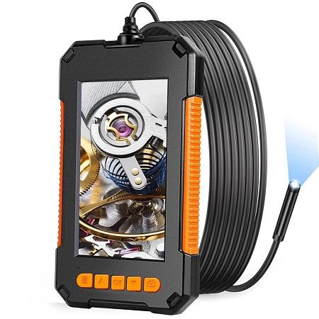 Industrial Endoscope Camera Borescope Inspection Camera, 1080P HD 8MM 4.3" Screen