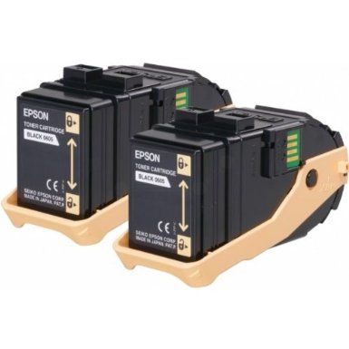 Epson C13S050609, Toner Cartridge Black Twin Pack, AcuLaser C9300- Original