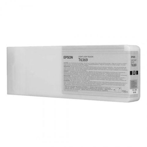 Epson C13T636900, T6369 Ink Cartridge  HC Light Light Black 700ml, Stylus Pro 7700, 7890, 7900, 9700- Original