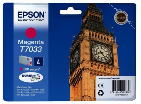 Epson C13T70334010, Ink Cartridge Magenta, Pro WP-4015, 4025, 4095, 4515- Original