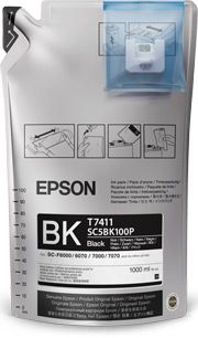 Epson C13T741100, 6 Packs, Ultrachrome DS High Density Ink Cartridge Black, SC-F6200, F7200, F9200, F9300- Original