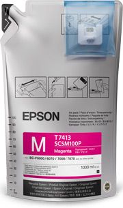 Epson C13T741300, 6 Packs,  Ultrachrome DS High Density Ink Cartridge Magenta, SC-F6200, F7200, F9200, F9300- Original