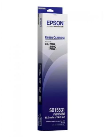 Epson S015086, Fabric Ribbon Black, LQ2080, 2170, 2180, 2190- Original 