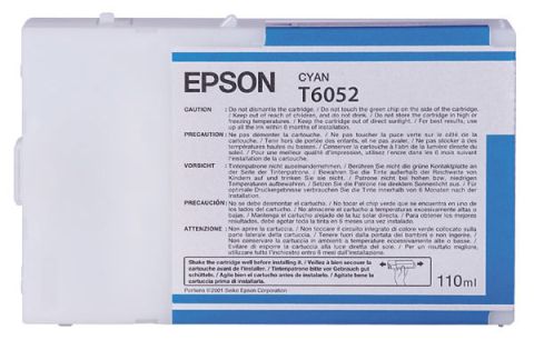 Epson T6052, C13T605200, Ink Cartridge Cyan, Stylus Pro 4800, 4880- Original