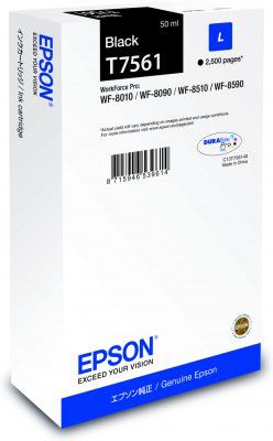 Epson T7561, Ink Cartridge Black, WF8010, 8090, 8510, 8590- Original 