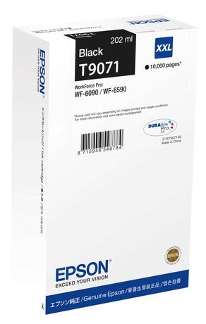Epson T9071, Toner Cartridge Extra HC Black, WorkForce Pro WF-6090, WF-6590- Original