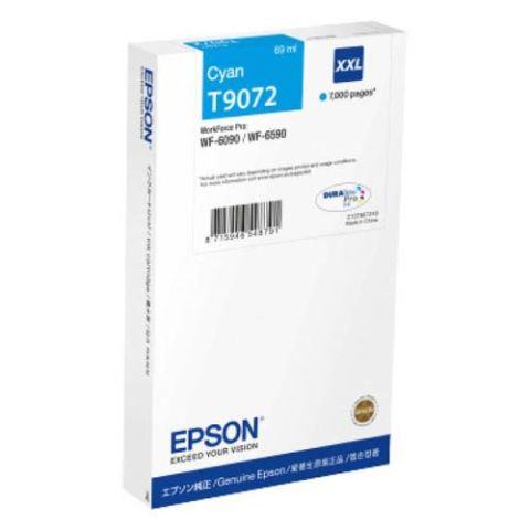 Epson T9072, Toner Cartridge Extra HC Cyan, WorkForce Pro WF-6090, WF-6590- Original